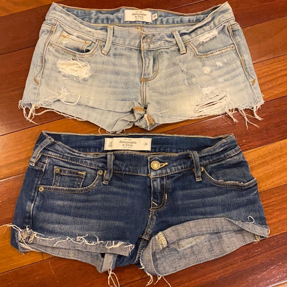 Two Pairs of Abercrombie & Fitch Jeans - Blue and Dark Blue